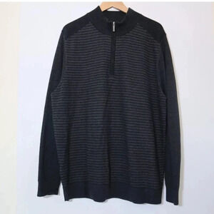 Tommy Bahama Seaport‎ Stripe Half Zip Pullover Sweater XL/TG